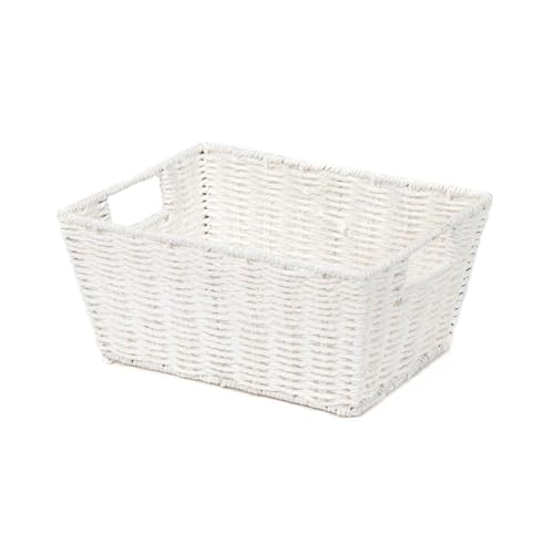 Compactor Etna Flechtkorb, Weiß, 31cmx24cmx14cm