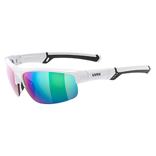 Uvex sportstyle 226, gafas deportivas unisex, de espejo, comodidad sin presión y sujeción perfecta, white/green, one size