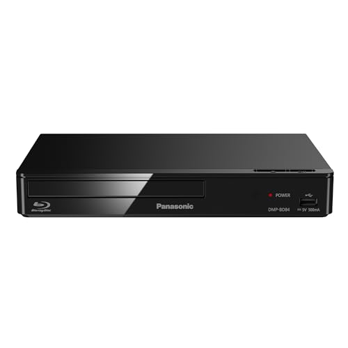 Panasonic DMP-BD84EG-K Red Inteligente 2D Reproductor de Blu-ray Disc/DVD, Aplicaciones de Internet, Audio de Alta Resolución, Reproducción en Disco Duro Externo, USB, Ethernet, Diseño Compacto, Negro
