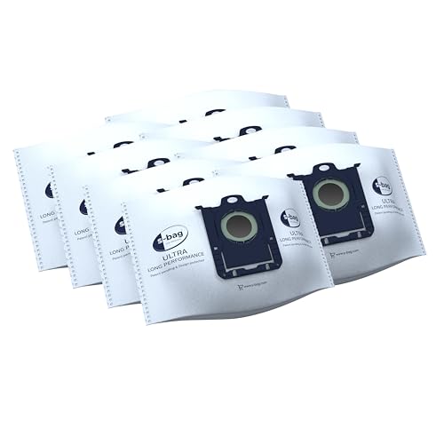 AEG GR210SM S-bag Ultra Long Performance - Bolsas para aspiradora MegaPack (8 bolsas sintéticas XXL, 1 filtro de motor, 1 microfiltro, filtración óptima y potencia de succión, cierre higiénico, 5