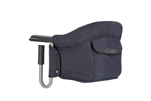 Inglesina Fast, Siège de Table Pliable, Bleu (Ocean Navy), Facile à Transporter, Lavable, Installation Sécurisée, Jusqu'à 15 kg, 35 x 27 x 42 cm