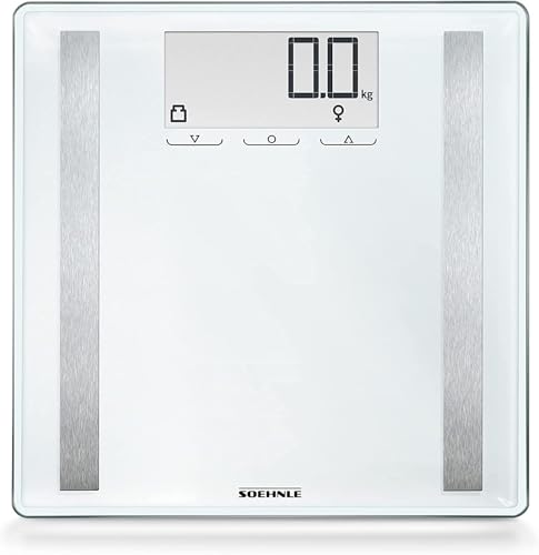 Soehnle Shape Sense Control 200 Pesa Persona Elettronica, Vetro di Sicurezza, 36 x 35 x 3.2 cm