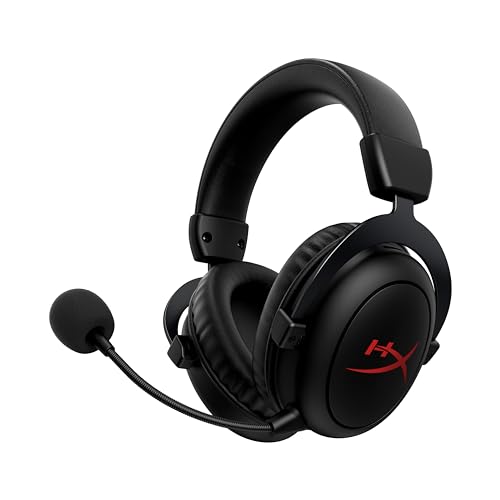 HyperX Cloud II Core Wireless - Auriculares gaming para PC, DTS Headphone:X audio espacial, almohadillas viscoelásticas, Negro