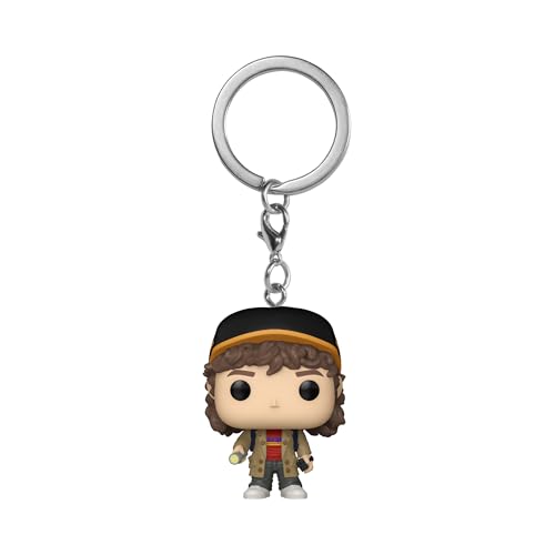 Funko POP! Keychain: Stranger Things Season 5 - Dustin Henderson - Mini-figurine en Vinyle à Collectionner Porte-clés Fantaisie - Cadeau de Noël