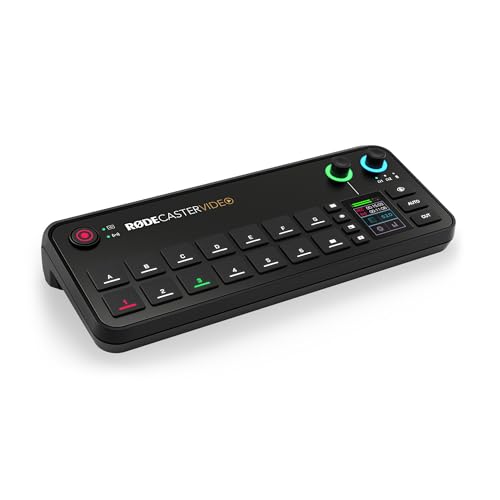 RØDE RØDECaster Video, mélangeur vidéo professionnel et interface audio, multi-caméras, 6 entrées vidéo (HDMI et USB), 1080p60, scènes multi-sources