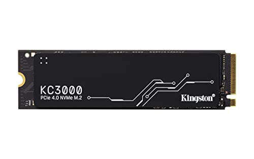 Kingston KC3000 PCIe 4.0 NVMe M.2 SSD - Hochleistungsspeicher für Desktop- und Laptop-PCs -SKC3000S/512G, Schwarz, 512GB