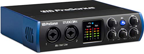 PreSonus Studio 24c, Interfaz de Audio USB-C, Para Grabación, Difusión, Podcasting con Paquete de Software incluido Studio One Artist, Ableton Live Lite DAW