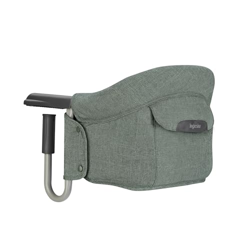 Inglesina Fast, Seggiolino da Tavolo Pieghevole, Verde Scuro (Pine Green), Facile da Trasportare, Lavabile, Installazione Sicura, Fino a 15 kg, 35 x 27 42 cm