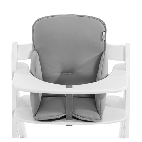 hauck Alpha Cosy, Grigio - Cuscino Riduttore Seggiolone per Bambini a Partire dai 6 Mesi - Compatibile con Sediolone Pappa Alpha+ Beta+ e Arketa - Antiscivolo