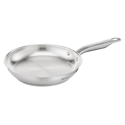 Tefal Virtuoso Poêle 24 cm, Induction, Garantie 10 ans, Acier inoxydable 18/10 non revêtu de qualité premium, Résistante aux rayures, Compatible lave-vaisselle, 100% recyclable E4920425