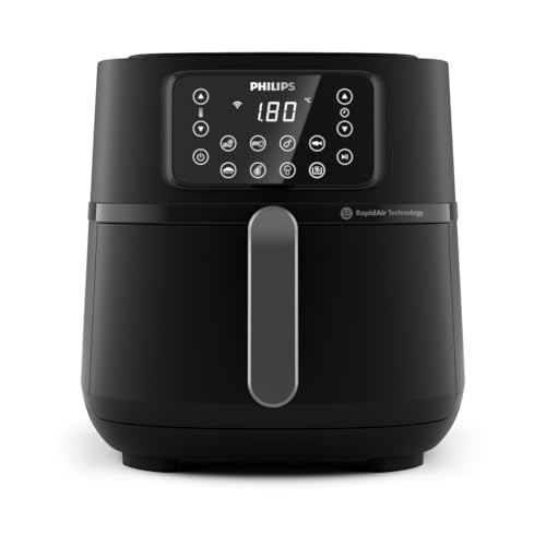 Philips Airfryer 5000 Series Heißluftfritteuse XXL, 7,2L (1,4Kg), 16-in-1, WiFi Verbunden, 90% Weniger Fett Mit Rapid Air Technologie, Rezepte-App (HD9285/90)