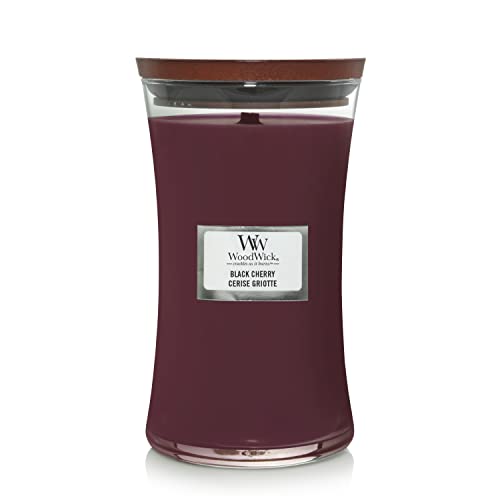 WoodWick Hourglass Vela Aromática en Tarro Grande, Rojo (Black Cherry), 610g