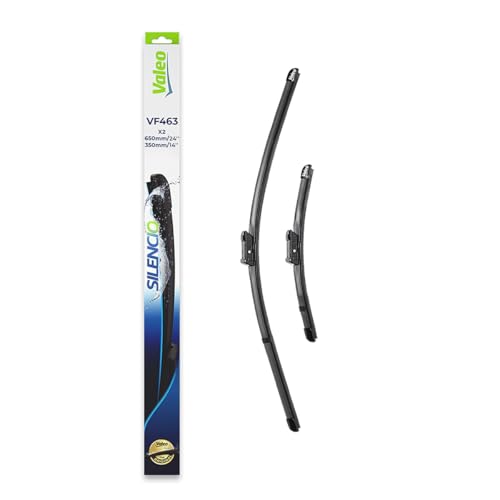 Valeo Silencio Kit de 2 Balais d'Essuie-Glace Plats VF463 - Avant - 650 mm / 350 mm - Remplacement d'Équipement d'Origine, Fabriqués en France - 574663