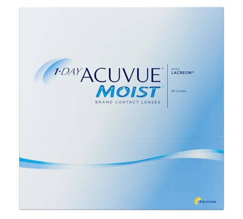 Acuvue 1-DAY ACUVUE MOIST –Reemplazo Diario – protección UV – 90 lentes -1.50 radio 8.5