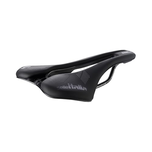 Selle Italia SLR Boost TM Superflow - Sillín de Bicicleta con Diseño Clásico SLR, Cómodo Sillín de Gel para Carretera y Agujero Superflow - Talla L3, Negro