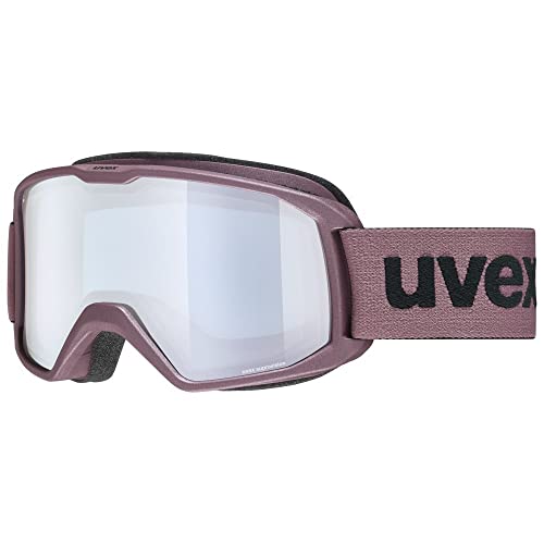 uvex elemnt FM, gafas de esquí unisex, campo visual ampliado antivaho, ventilación sin corrientes de aire, antique rose matt/silver-blue, one size