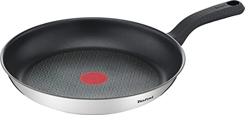 Tefal Comfort Max Poêle 26 cm, Induction, Revêtement antiadhésif, Acier inoxydable haute qualité, Indicateur de température Thermo-Spot, Poignée thermo-isolée G7260544
