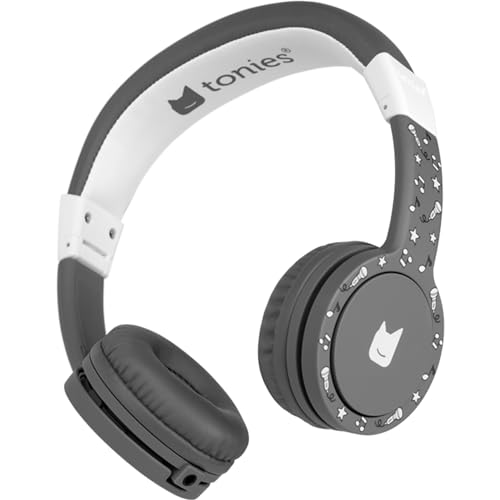 tonies Cuffie per bambini, regolabili e pieghevoli, con limitatore di volume, cuffie sovraurali con cavo e fasce imbottite, colore: antracite