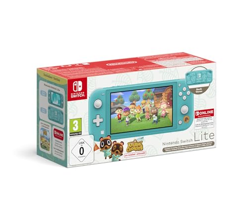 Nintendo Switch Lite - Consola Azul Turquesa + Animal Crossing + 12 meses NSO