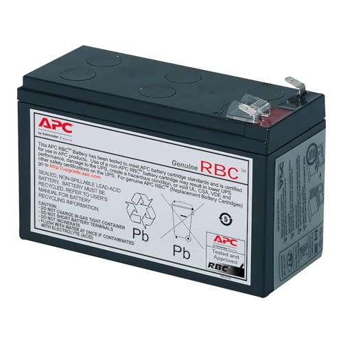 APC Replacement Battery Cartridge #17 USV-Akku 1 x Batterie Bleisäure Schwarz für P/N: BE850G2 BE850G2-CP BE850G2-FR BE850G2-IT BE850G2-SP BVN900M1 BVN950M2