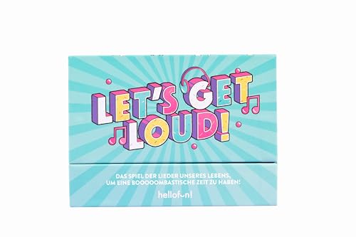 Hellofun! Let's Get Loud, El Juego de Las Canciones de Nuestra Vida: un Juego para 4-12 Jugadores Que es Divertido y se Puede Jugar con Familiares y Amigos. Desde los años 60 hasta Hoy