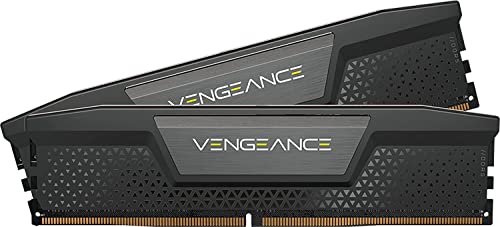 CORSAIR VENGEANCE DDR5 RAM 32GB (2x16GB) 6000MHz CL30 Intel XMP Compatibile iCUE Memoria per Computer - Nero (CMK32GX5M2B6000C30)