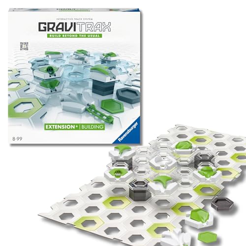 Ravensburger - Gravitrax Espansione Building | Pista Biglie Con 30 Pezzi | Rompicapo Bambini Con Le Biglie | Giochi Bambino 8 Anni Maschio | Giochi Per Bambini Compatibili Con Tutti I Gravitrax