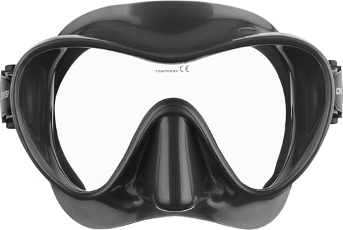 Cressi F1 Mask - Máscara Monocristal Tecnología Frameless - Talla L - S
