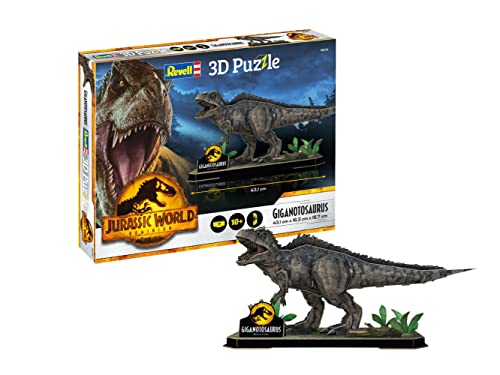 Revell 3D Puzzle Jurassic World Dominion I Dinosaurier-Modell mit Dioramenplatte | Einfacher Zusammenbau | Perfekt für Kinder ab 10 Jahren | Detailreiches Sammlerstück