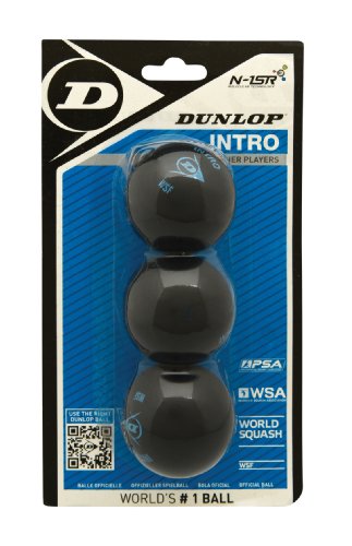 DUNLOP - Pelota de Squash Dunlop Intro (Punto Azul) Pack 3