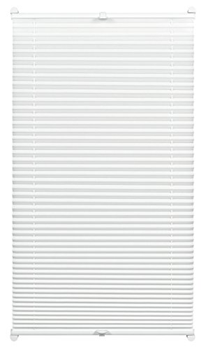 GARDINIA Persianas plisadas, Persiana plegable opaca, Todas las piezas de montaje incluidas, Persianas plisadas EASYFIX sujetadas con dos rieles, Blanco, 90 x 210 cm (WxH)