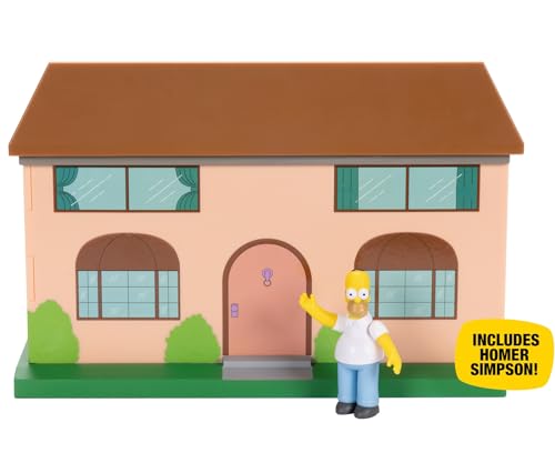 Jakks Pacific Diorama du Salon des Simpsons, Figurine articulée d'Homer à l'échelle 6 cm et Accessoires, pour Enfants et collectionneurs