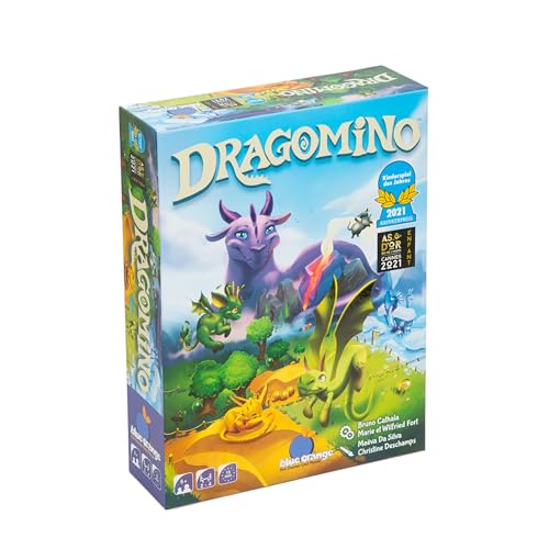 Blue Orange - Dragomino - Meilleur Jeu de l'année Enfant - Stratégie et Réflexion -Jeu de Domino - Idéal pour s'Amuser avec des Enfants - Chasseur de Dragons - De 2 à 4 Joueurs - A Partir de 5 Ans