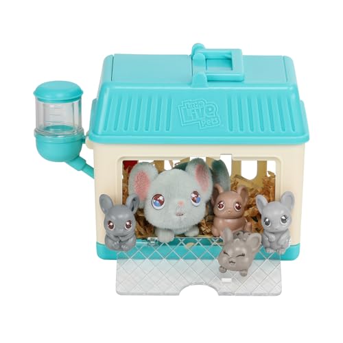 Little Live Pets Lil Mouse Toy Playset Pack, Mama Surprise Mouse Collezione Famiglia Peluche Collezione Interattiva Pasqua Baby Girl Regali, Giocattolo per Bambini 5+