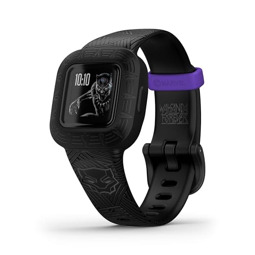 Garmin Vivofit Jr. 3, Monitor de actividad para niños, Color Black Panther, Talla única