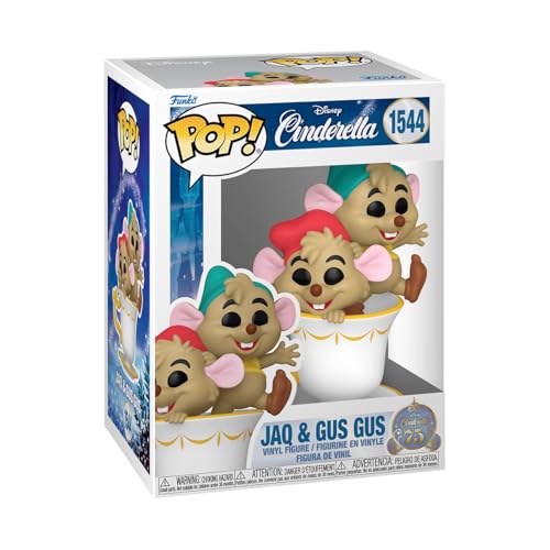 Funko Pop! Disney: Cinderellas 75th - Gus Gus - J & G In Cup- Figura de Vinilo Coleccionable - Idea de Regalo - Mercancia Oficial - Juguetes para Niños y Adultos - Movies Fans