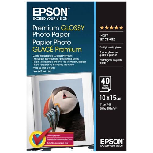Epson Super Carta Fotografica Lucida, 40 fogli, 10 x 15 cm