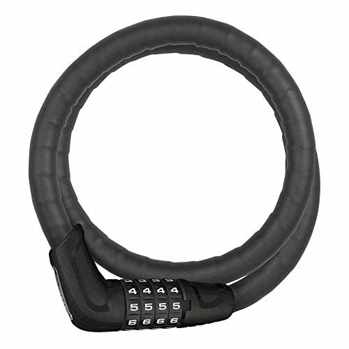 ABUS Panzerkabelschloss Steel-O-Flex Tresorflex 6615C + SCMU-Halterung - Zahlenschloss aus Stahlkabel mit Panzer aus Stahlhülsen Sicherheitslevel 5-85 cm