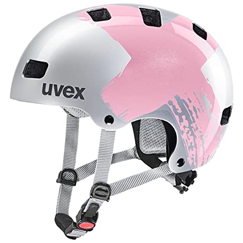 uvex Kid 3, Casco Infantil Robusto, Ajuste de Talla individualizado, ventilación optimizada, Silver, rosé, 55-58 cm