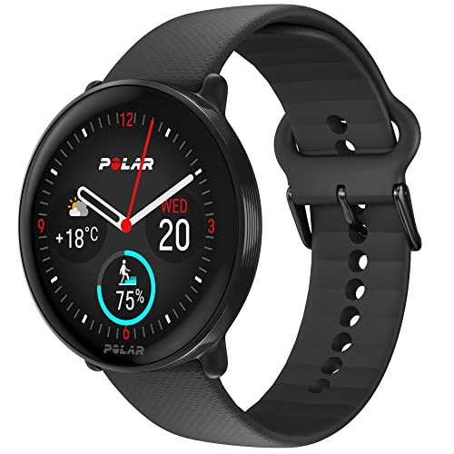 Polar Smartwatch con GPS per Fitness e Benessere, analisi del Sonno, Display AMOLED, Activity Tracker 24/7, allenamenti Personalizzati e Guida vocale in Tempo Reale, Night Black, S-L, Ignite 3