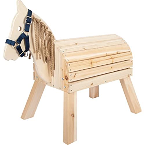 Small Foot Wooden Horse Compact Riding Horse with Headcollar for Children from 3 Years Old, Suitable for Indoor and Outdoor Use, 12313 Toys