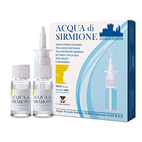 Acqua di Sirmione | Ideale per naso chiuso 6 Flaconcini da 15 ml. Può Essere Utilizzata Con Spray Nasale o In Aerosolterapia. Adatto Per Adulti e Bambini
