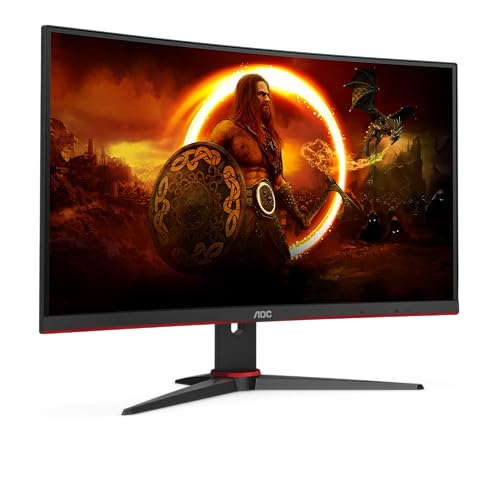 AOC Monitor Gaming C24G2AE/BK- 24" Curved 1500R, Full HD, 165Hz, 1Ms, VA, FreeSync Premium, 1920x1080, 250 cd/m, D-SUB, HDMIx2, Displayport 1x1.2