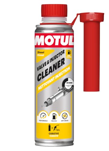 Motul - Nettoyant Injection Diesel - Additif Curatif Pour Moteurs Diesel - Performance - Réduction Consommation et Émissions - Idéal Avant Contrôle Technique - Valve & Injector Cleaner Diesel - 300 ml