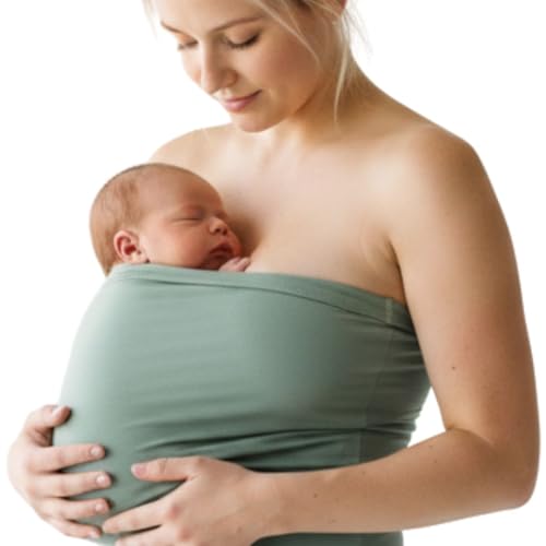 Hoppediz Baby Bonding Top per Nascita, cesareo e settimanale, qualità Biologica, Salvia L