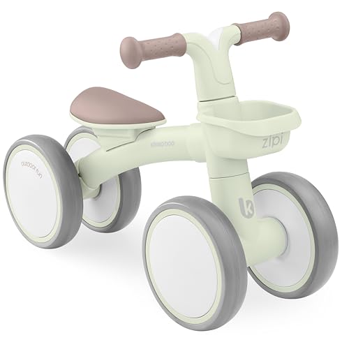 KikkaBoo ZIPI Fahrrad ohne Pedale, Von 1 bis 3 Jahren Ride-on, Baby-Fahrrad, Laufrad mit Korb, einstellbar, Kinderspielzeug, Baby-Geschenk, Minze