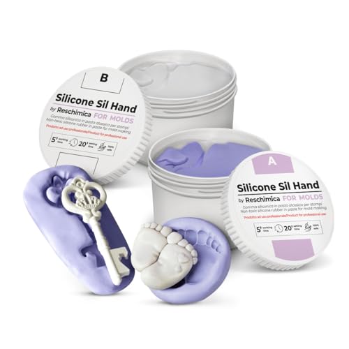 Silikon kautschuk 1:1 Knetsilikon SIL HAND, Abformmasse, Silikongummi, Knetmasse, Modelliermasse, Anti-Haftbeschichtet, DIY Basteln, Reproduzieren von Formen, Silikon, Kautschuk (1 kg)