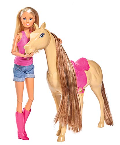 Simba - Steffi Love Adorable Cheval - Poupée Mannequin 29cm - Cavalière + Cheval et Accessoires - 105733052