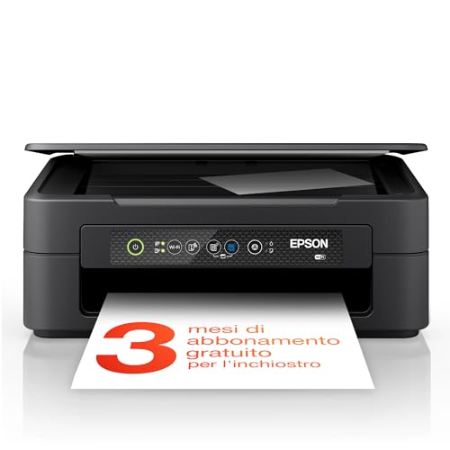 Epson Stampante Expression Home XP-2200, multifunzione 3 in 1: scanner/fotocopiatrice, A4, getto d'inchiostro a colori, Wi-Fi Direct, cartucce separate, ultracompatta