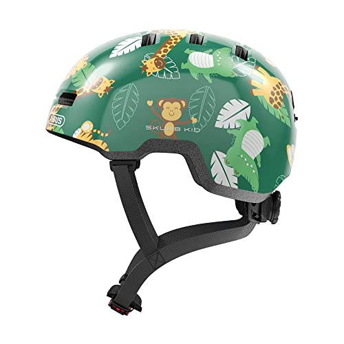 ABUS Casco infantil Skurb Kid - casco de bicicleta robusto con aspecto de patinador con espacio para una coleta y diversos diseños - para niñas y niños